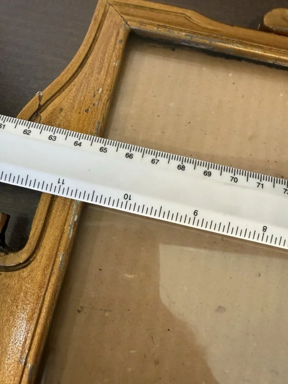 Antqiue 1920's Wood Tabletop Portrait Frame Easel Stand 6.75 x 10.75 opening